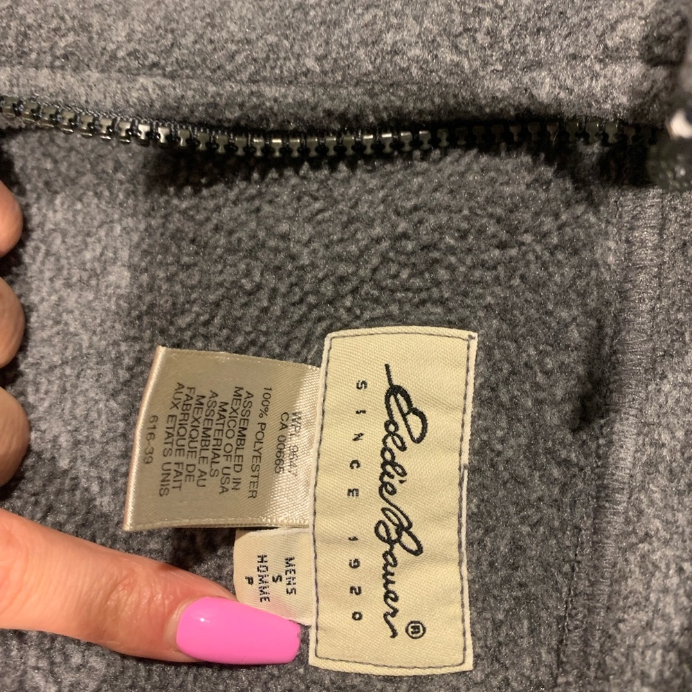 Men’s Eddie Bauer Gray Fleece Quarter Zip